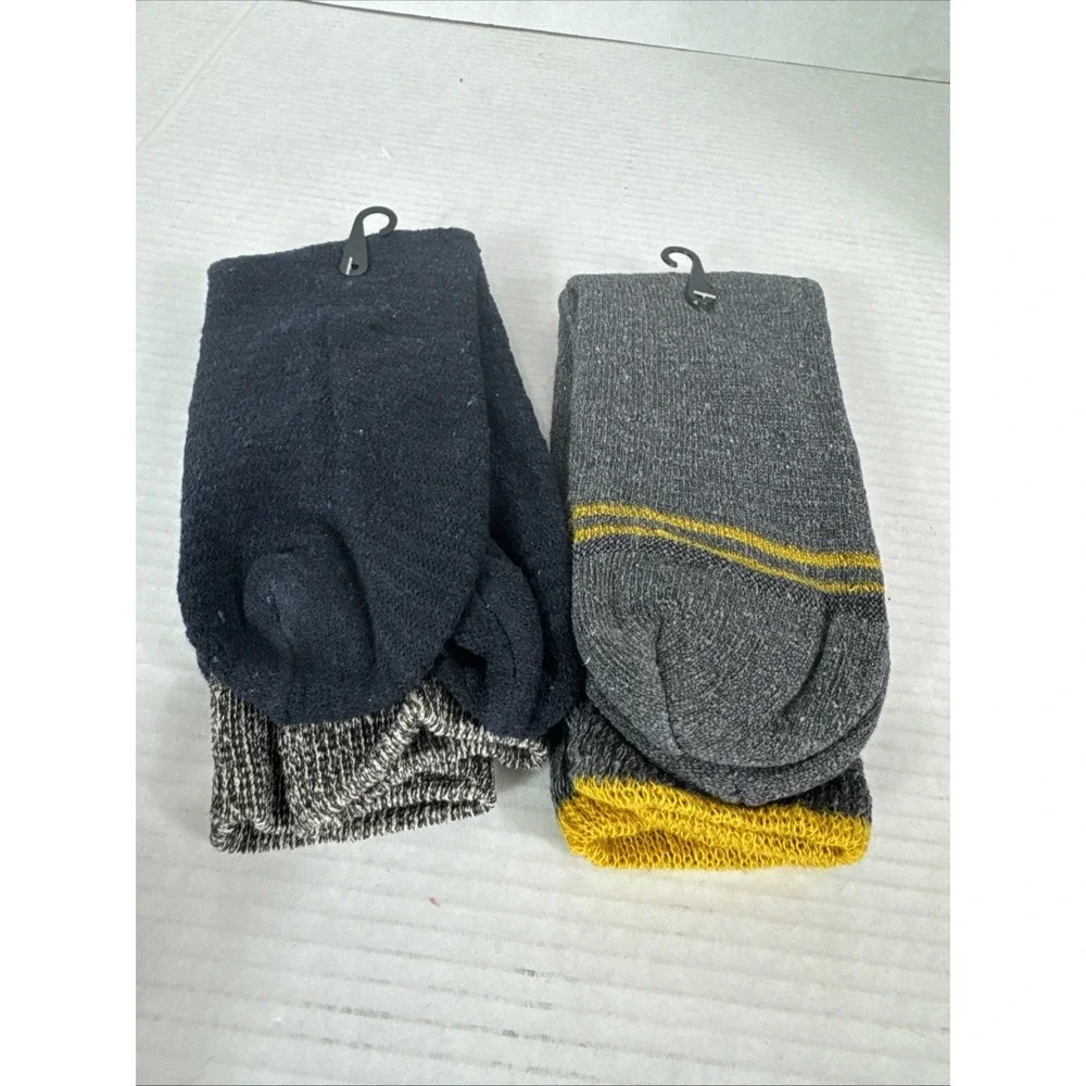 Lamb's Wool Blend Socks NEW Men's US 10-13 Lot of 2 Gray Calf Length 1400